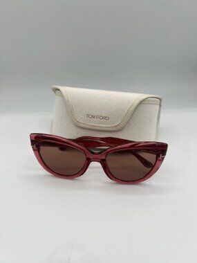 Tom Ford Anya TF762 Pink Cat Eye Sunglasses 42E